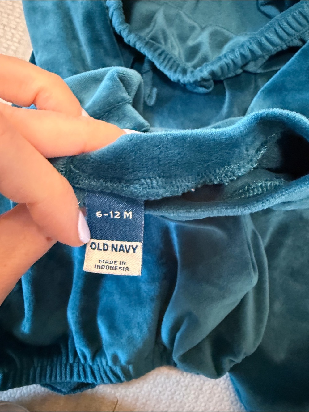 Old Navy Teal Velour Kids Matching Set - Picture 3 of 3